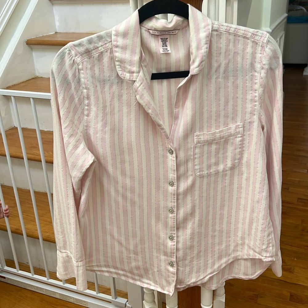 Victorias Secret Stripe Pajama set pink size S